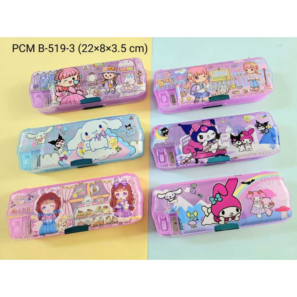 [PCS] KOTAK PENSIL KARTUN ANAK SANRIO MY MELODY KUROMI CINAMOROLL MAGNET PLUS OROTAN / PENCIL CASE M