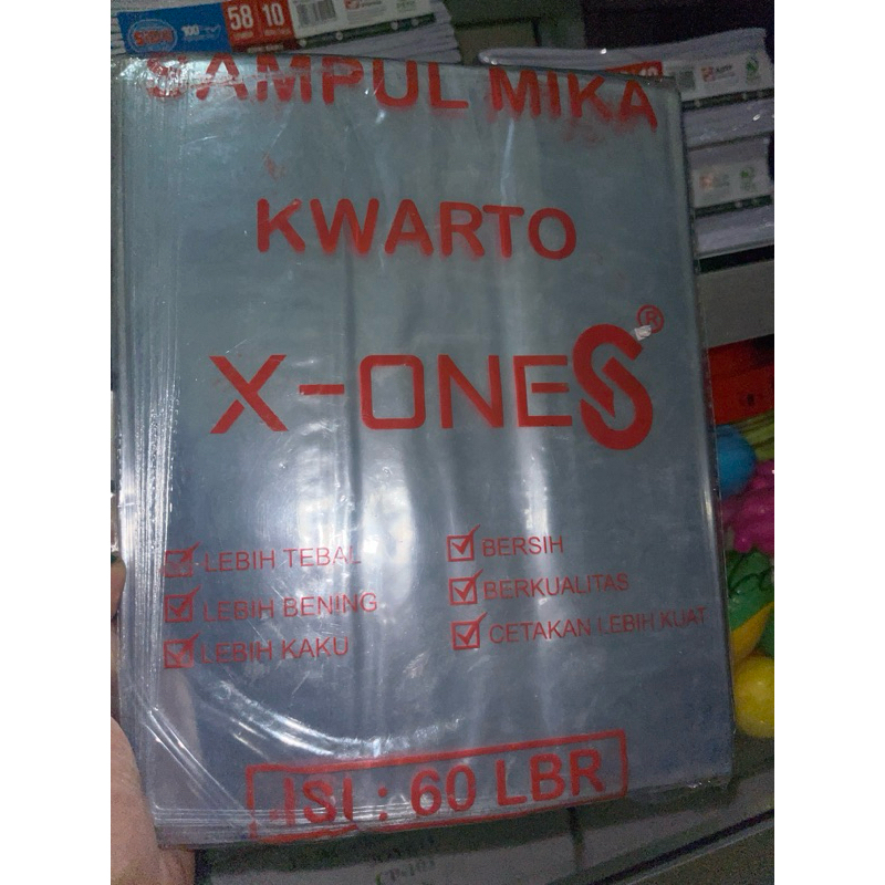 

Sampul plastik kwarto X-ONE harga per 10 lbr
