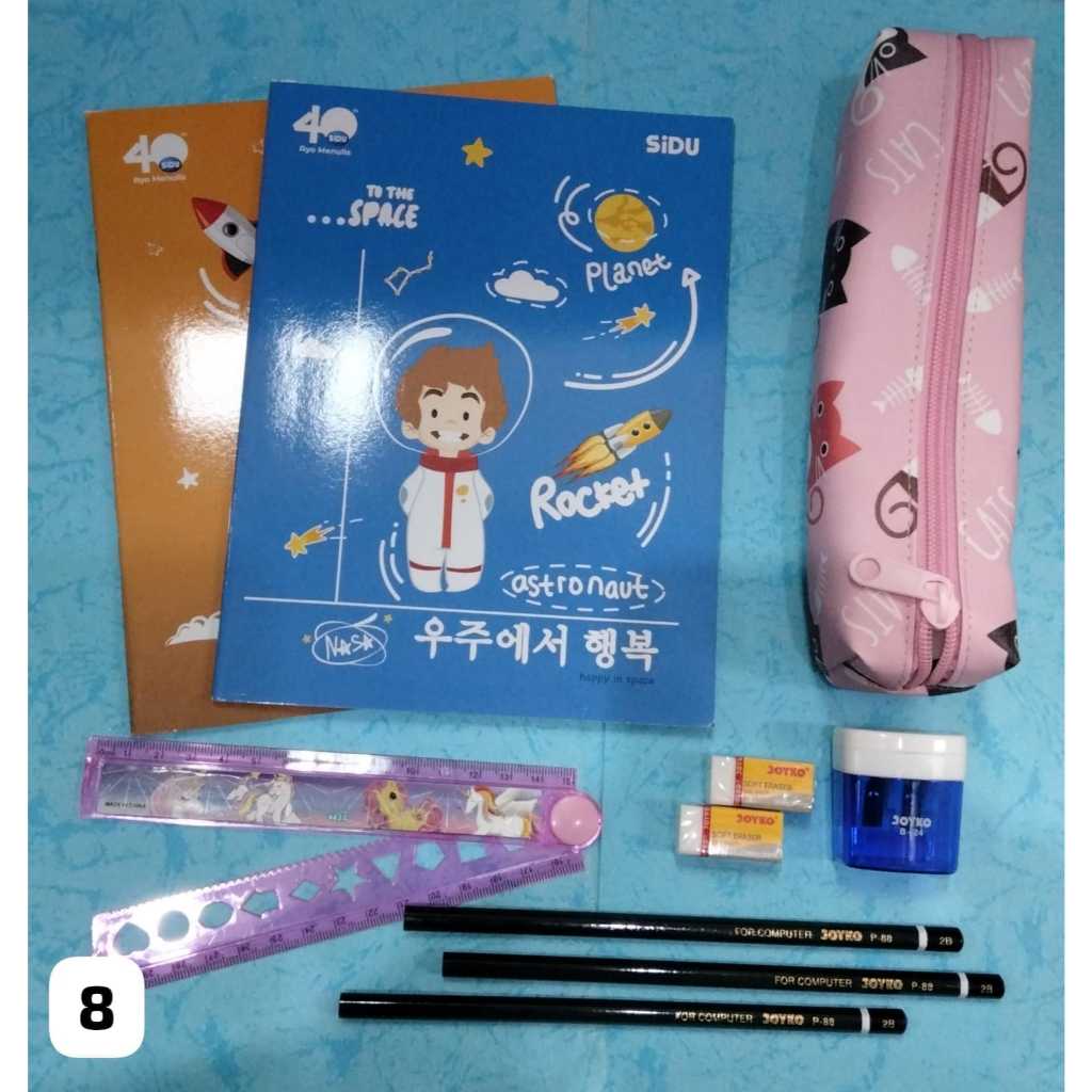 

PAKET 8 PERLENGKAPAN ALAT SEKOLAH / Back to school PAKET 8