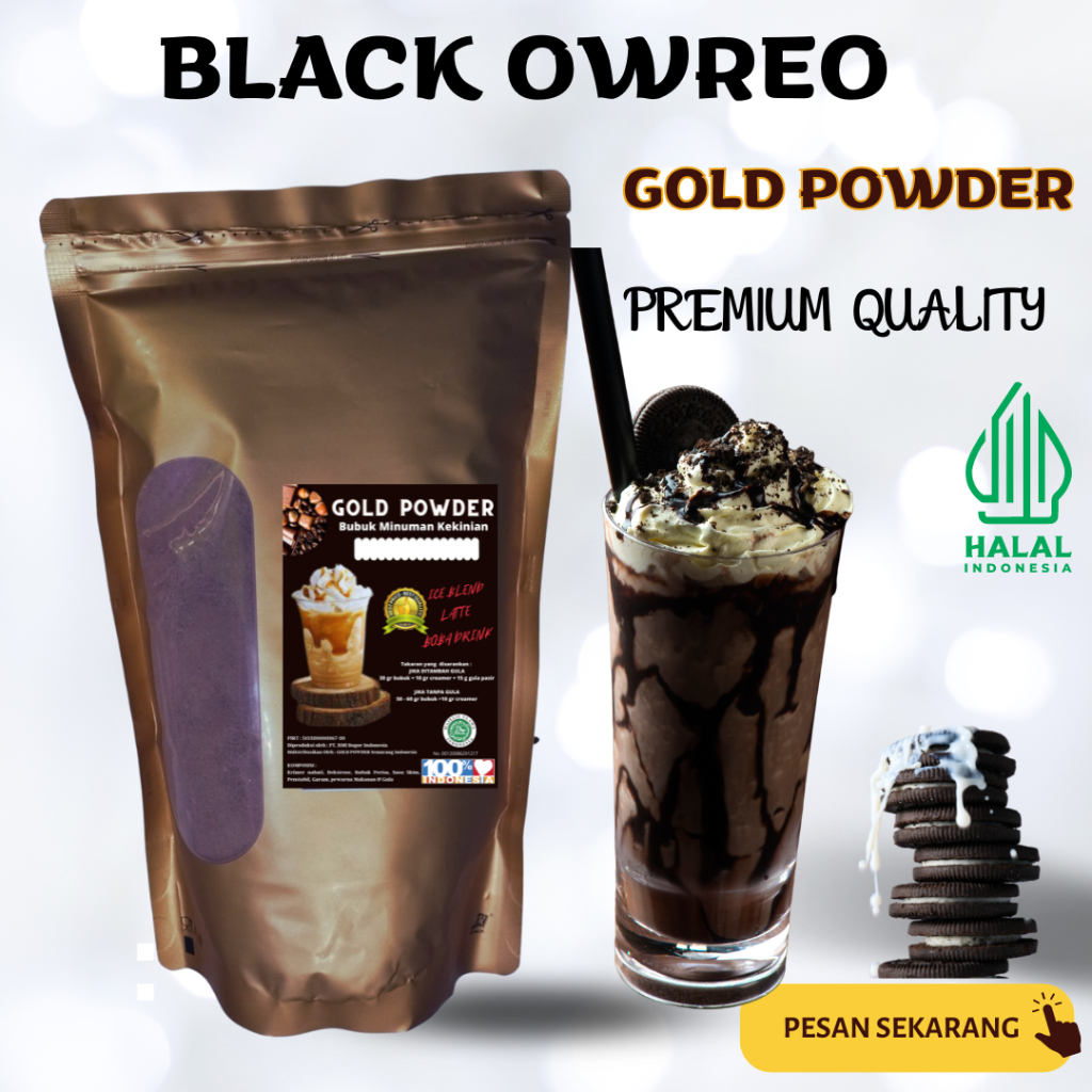 

GOLD Powder 1 Kg RASA BLACK OWRO Minuman Bubuk Instan | Bubuk Aneka rasa powder drink