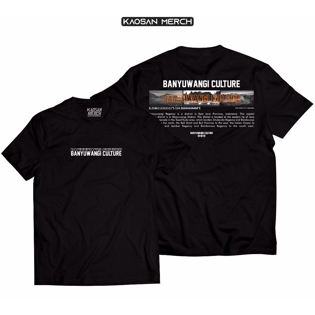 Kaos Banyuwangi Tshirt Banyuwangi Culture  Printing DTF Premium 100% Cotton combed