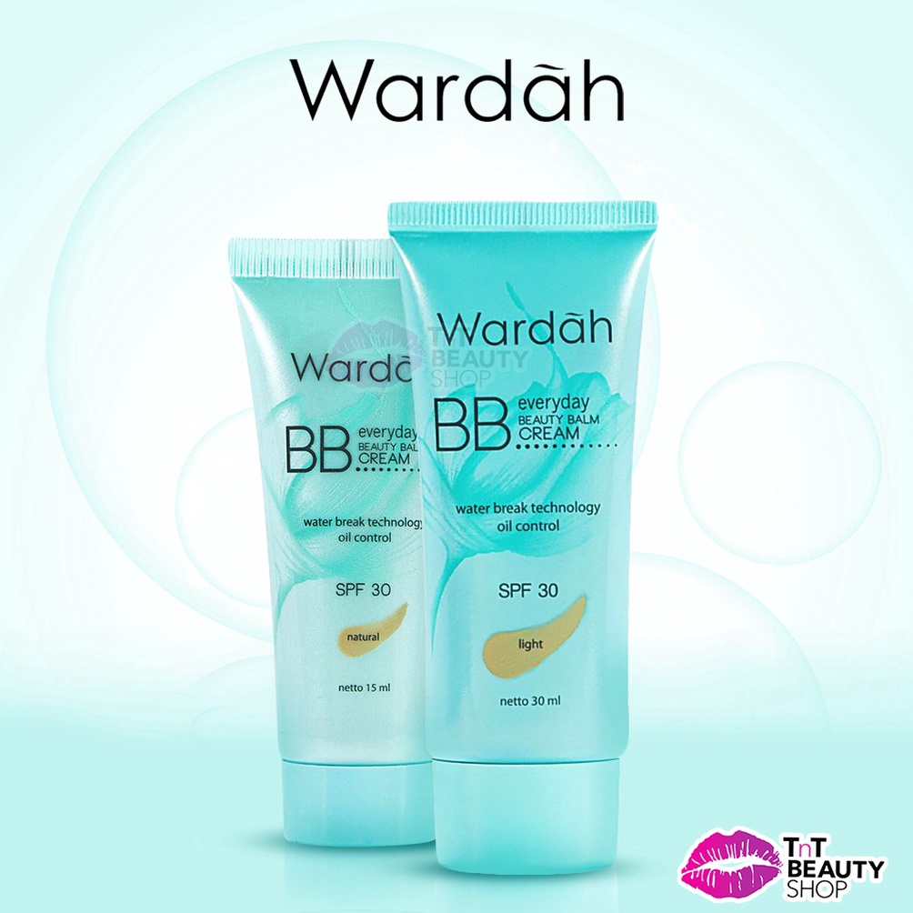 BOMBASTIS Wardah BB Cream Lightening SPF 32  Wardah Everyday BB Cream SPF 3  15ml  3ml  TnT Beauty S