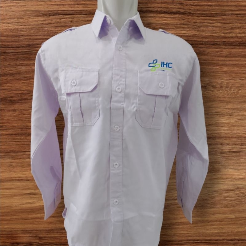 Kemeja IHC RS PELNI Baju Ihc Pelni Putih Lengan Panjang
