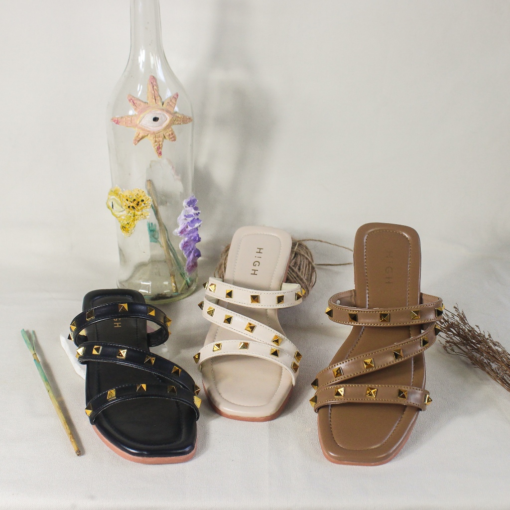 High Sandal - Iris Sandal Wedges Flat ACC Pyramid Silang Daily