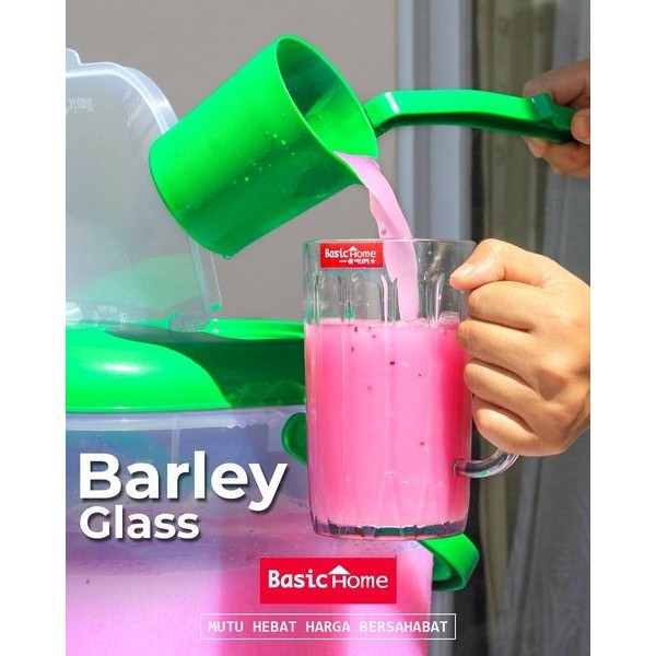 Gelas Minum Minuman Plastik Handle Mug BGL-5 Barley Glass 450ml