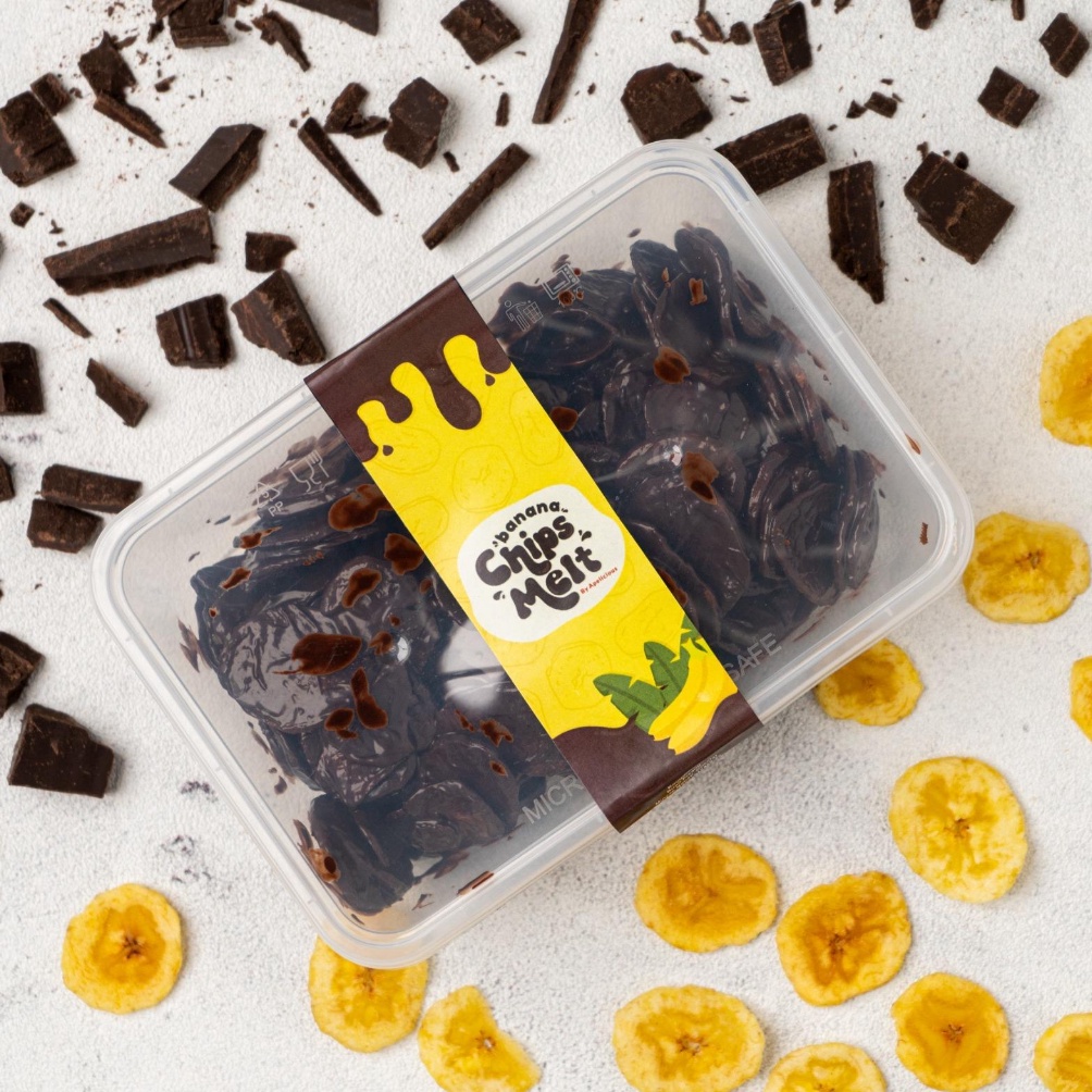 

DISKON BESAR APELICIOUS Banana Chips Melt Keripik Pisang Cokelat Topping Parut