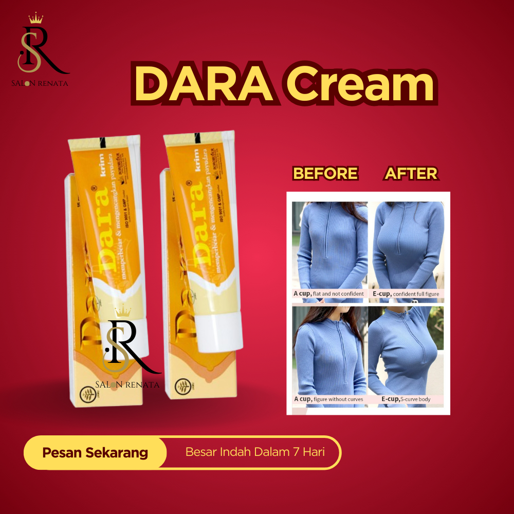 Cream Pembesar Payudara Pembesar Bokong Cepat Ampuh Permanent Suplemen Payudara DARA Cream 15Gr