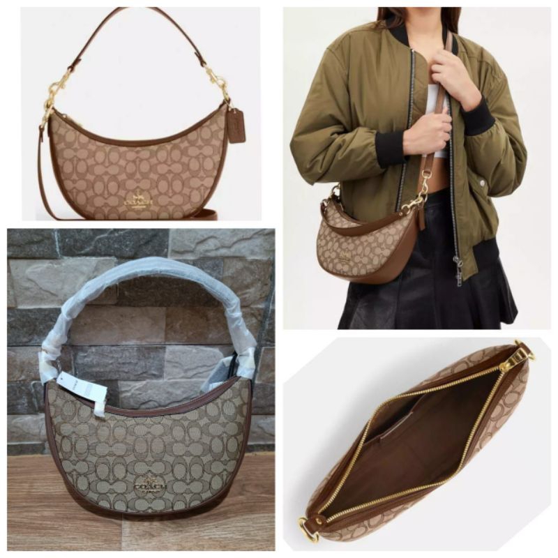 Tas Branded Coach Aria Sign Saddle Original