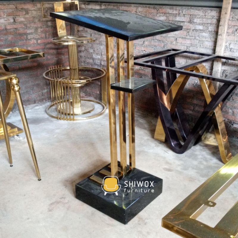 Podium mimbar pidato stainless/Meja podium mimbar minimalis