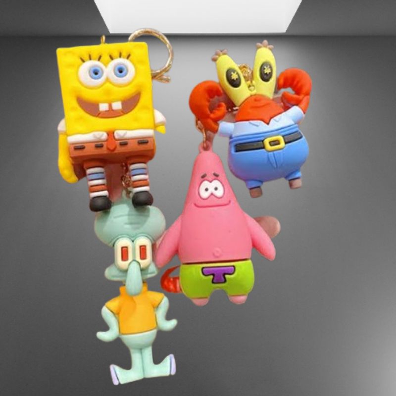 1 Buah Gantungan Kunci Spongebob Squarepants Ganci Spongebob Squarepants