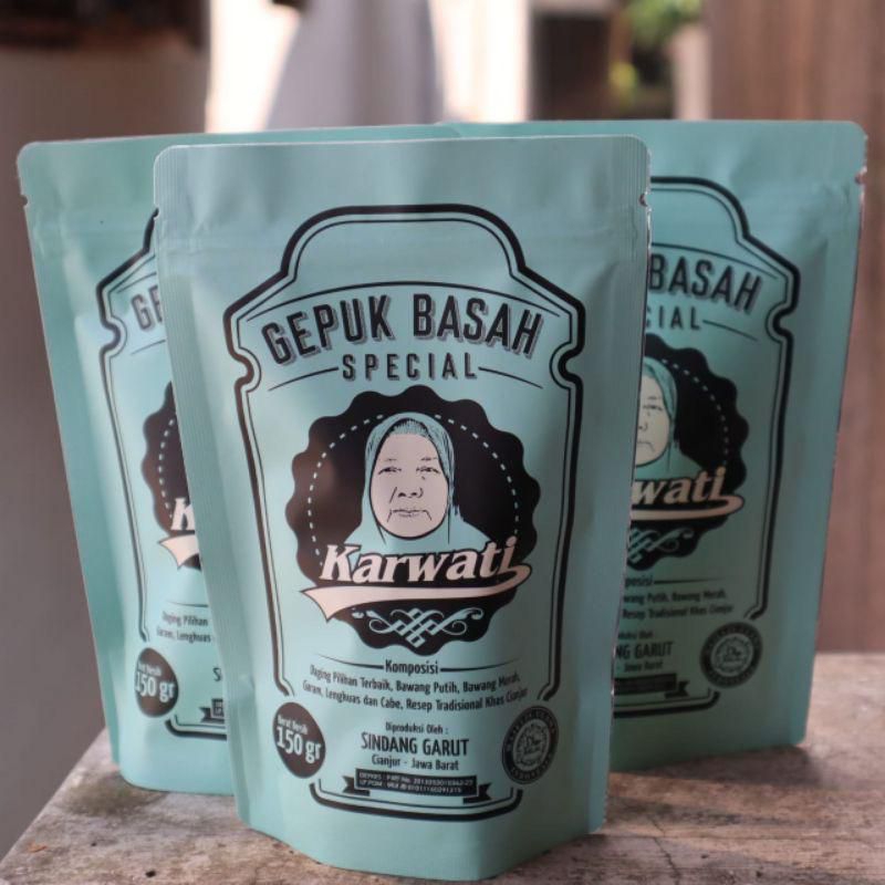 

gepuk basah karwati kemasan pouch 150 gr