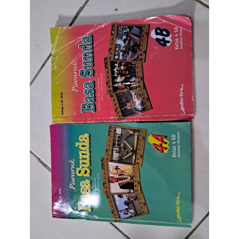 Buku piwuruk basa bahasa sunda yudhistira kelas 4 jilid 4A 4B second preloved bekas