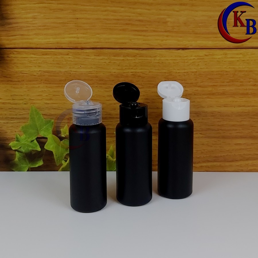 BOTOL FLIPTOP 60 ML LINE NECK 24 / BOTOL PLASTIK HDPE PUTIH 60ML