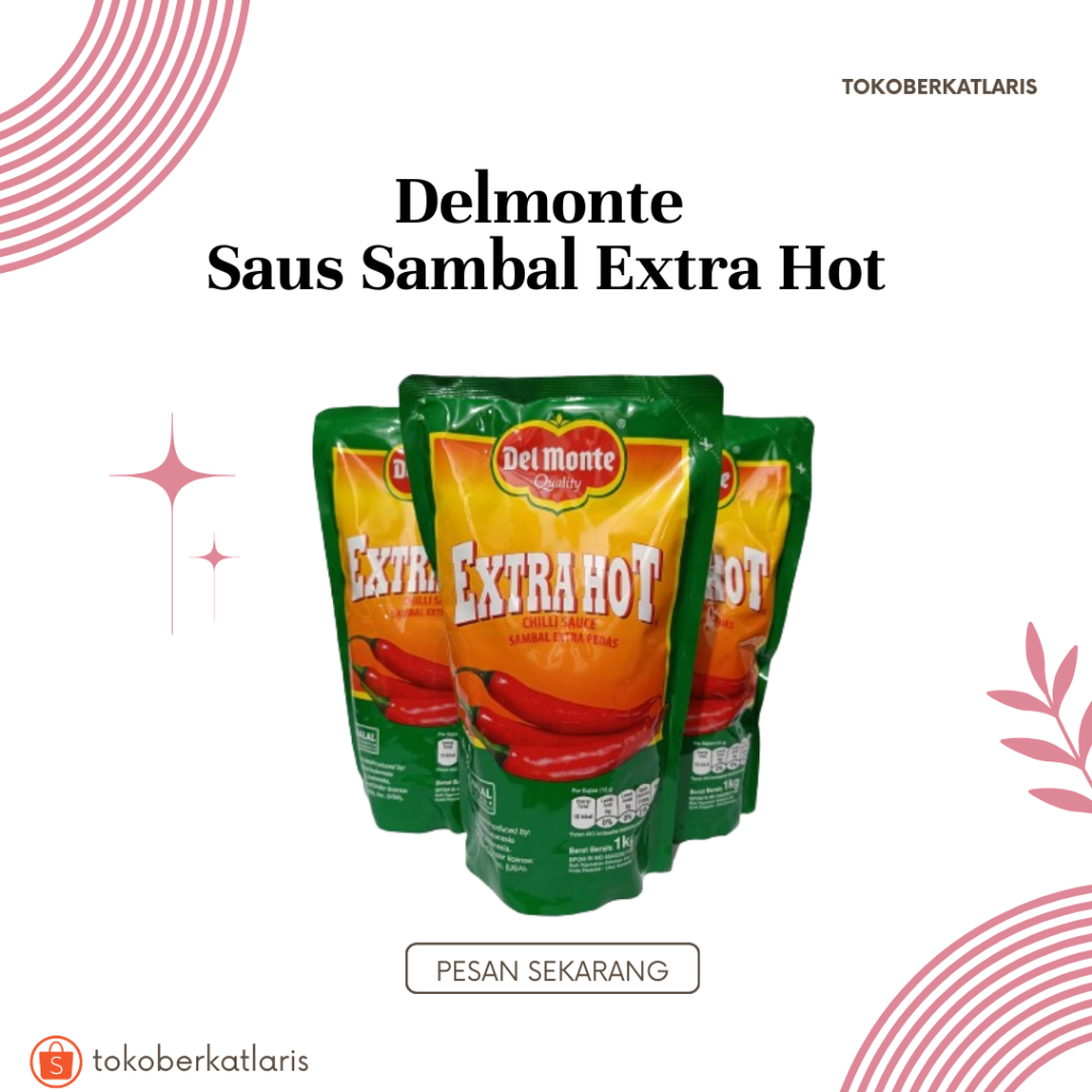 

Delmonte Saus Sambal Extra Hot Chilli Pouch 1000 gr