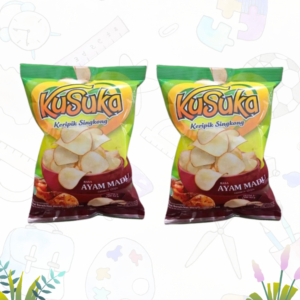 

Keripik Singkong KuSuka Rasa Ayam Madu 10x20gr (1Renceng)