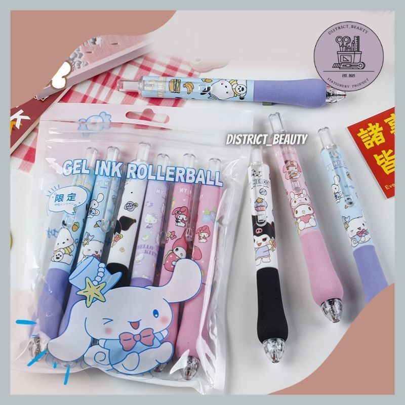

PULPEN CETEK SANRIO MEWAH PEN GEL MEKANIK BANTAL SANRIO PULPEN CETEK EMPUK SANRIO SET ISI 6 PCS TERMURAH