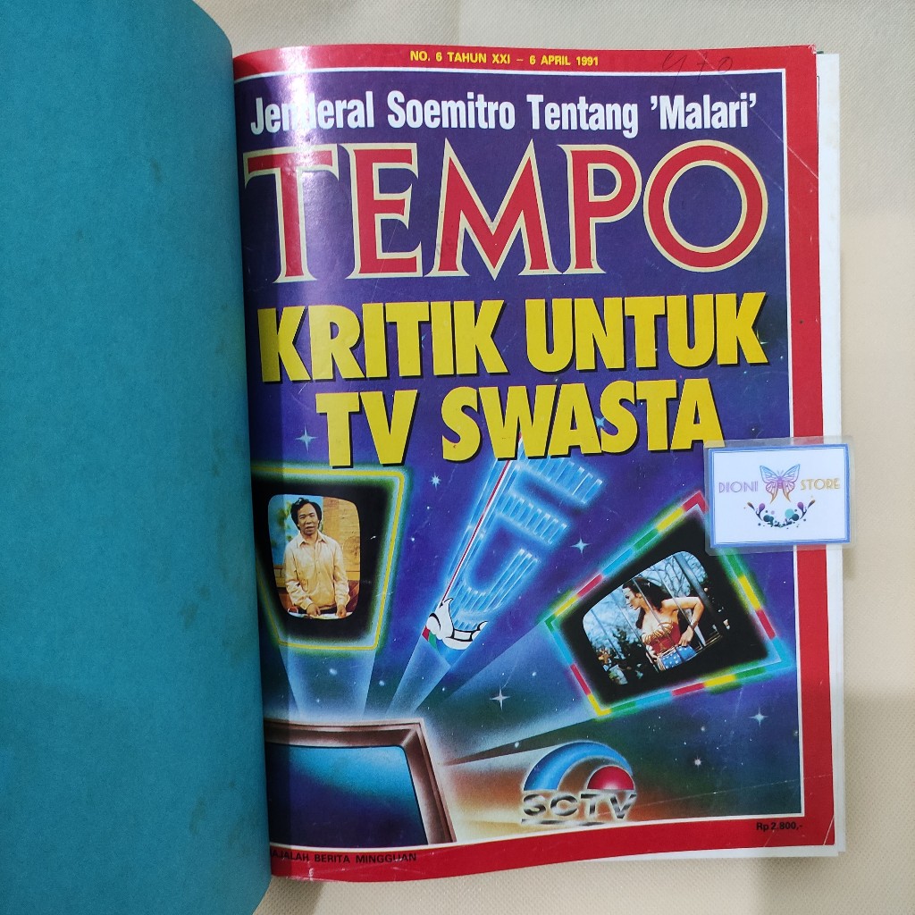 Majalah Tempo Bundel Isi 3 (Edisi April 1991) Hard Cover Biru - Original