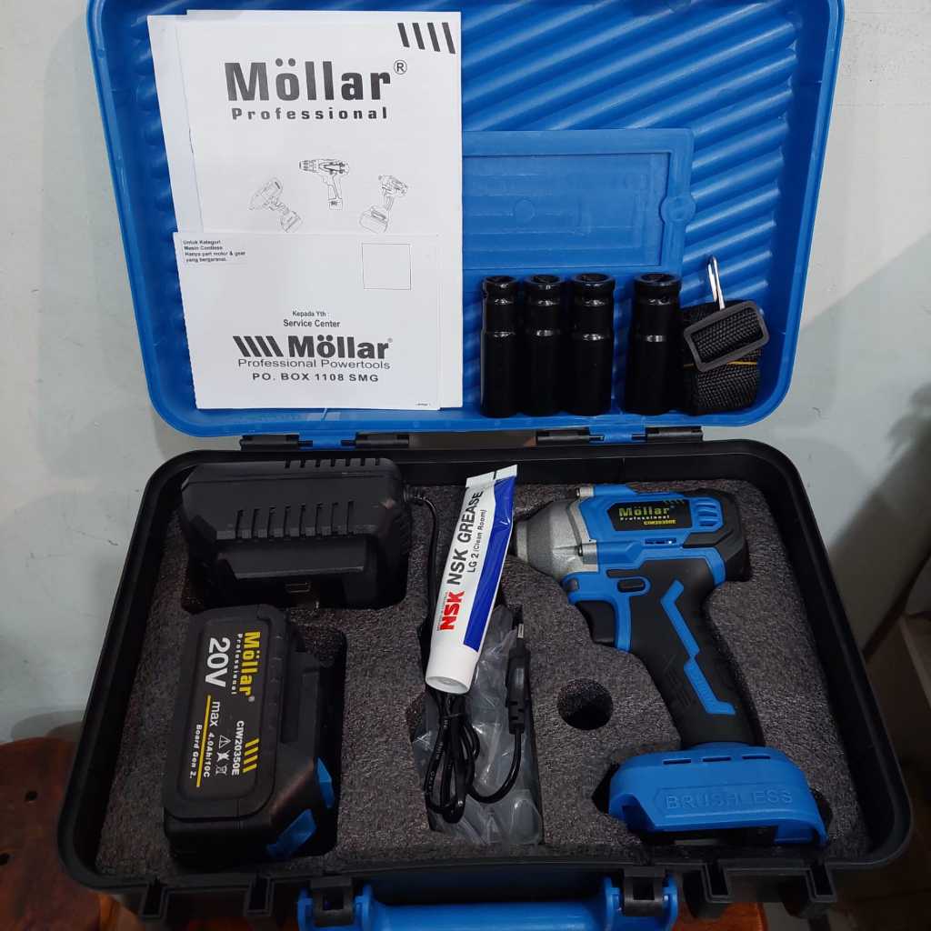 MOLLAR CIW20350 1 BATERAI 20Volt Cordless Impact Wrench - Alat buka baut