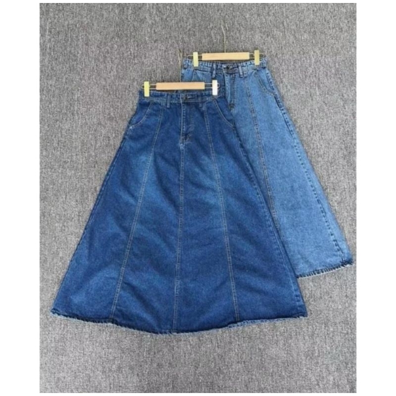 ROK DENIM STYLE KOREAN HIGHWAIST ROK JEANS PAYUNG