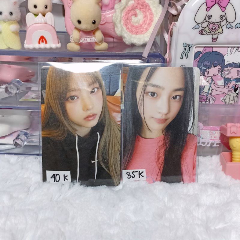 photocard official haerin minji hoodie pink album bluebook attention ver.
