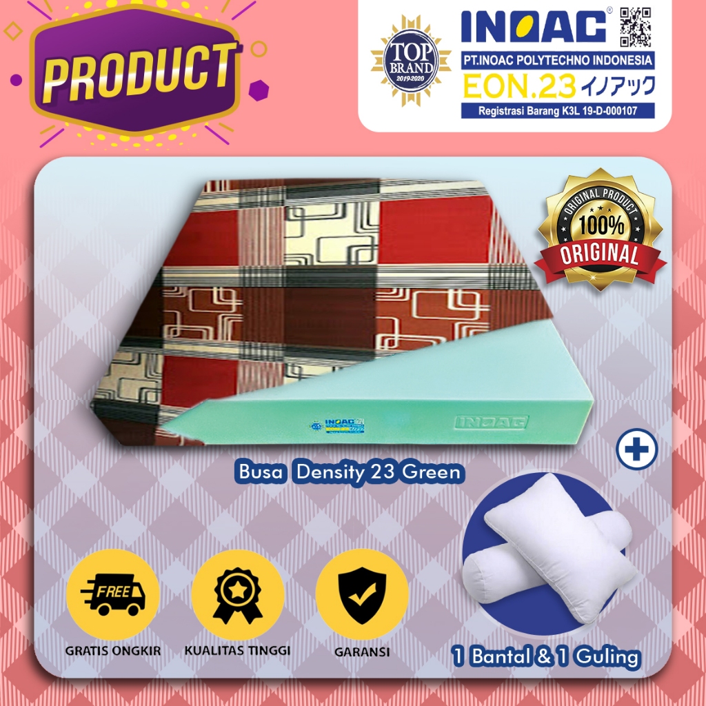Kasur Busa INOAC No. 2 Original Ukuran 160x200x30 cm Garansi 10 Tahun