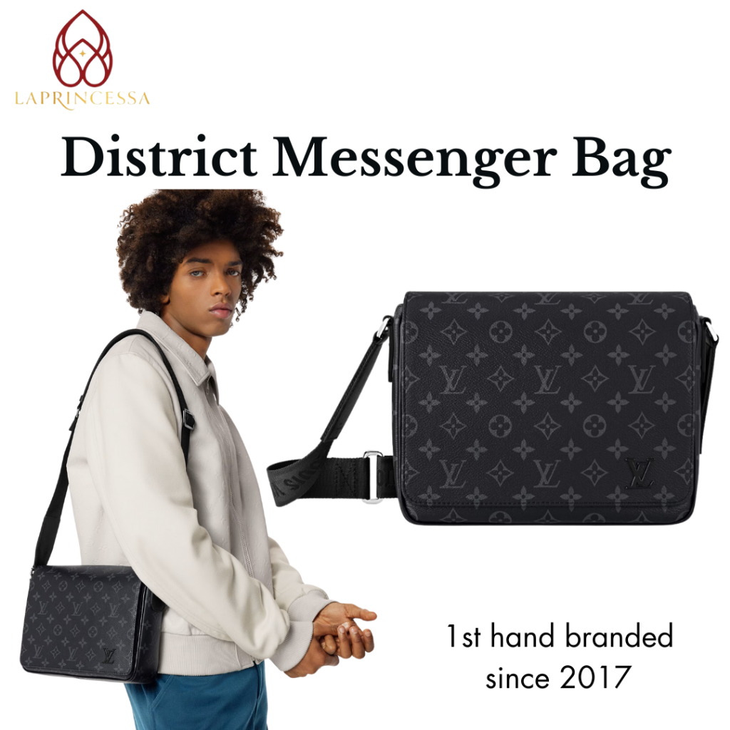 Tas Selempang Pria L5V District Messenger Monogram PM / Sling Bag Pria eLVi District Messenger Kulit