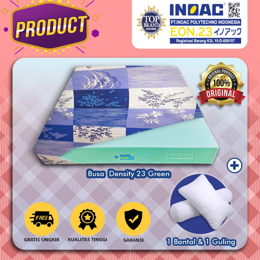 Kasur Busa INOAC No. 1 Original Ukuran 180x200x30 cm Garansi 10 Tahun
