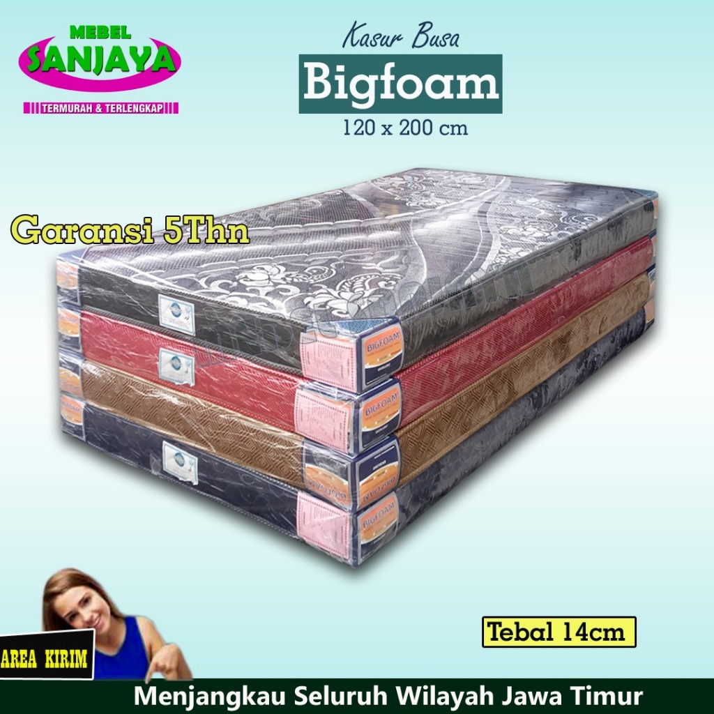Busa Bigland Bigfoam deluxe standart quilting, garansi busa 5Tahun, Promo Mebel Sanjaya