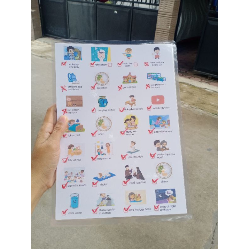 

Daily Routine List A4 Laminating