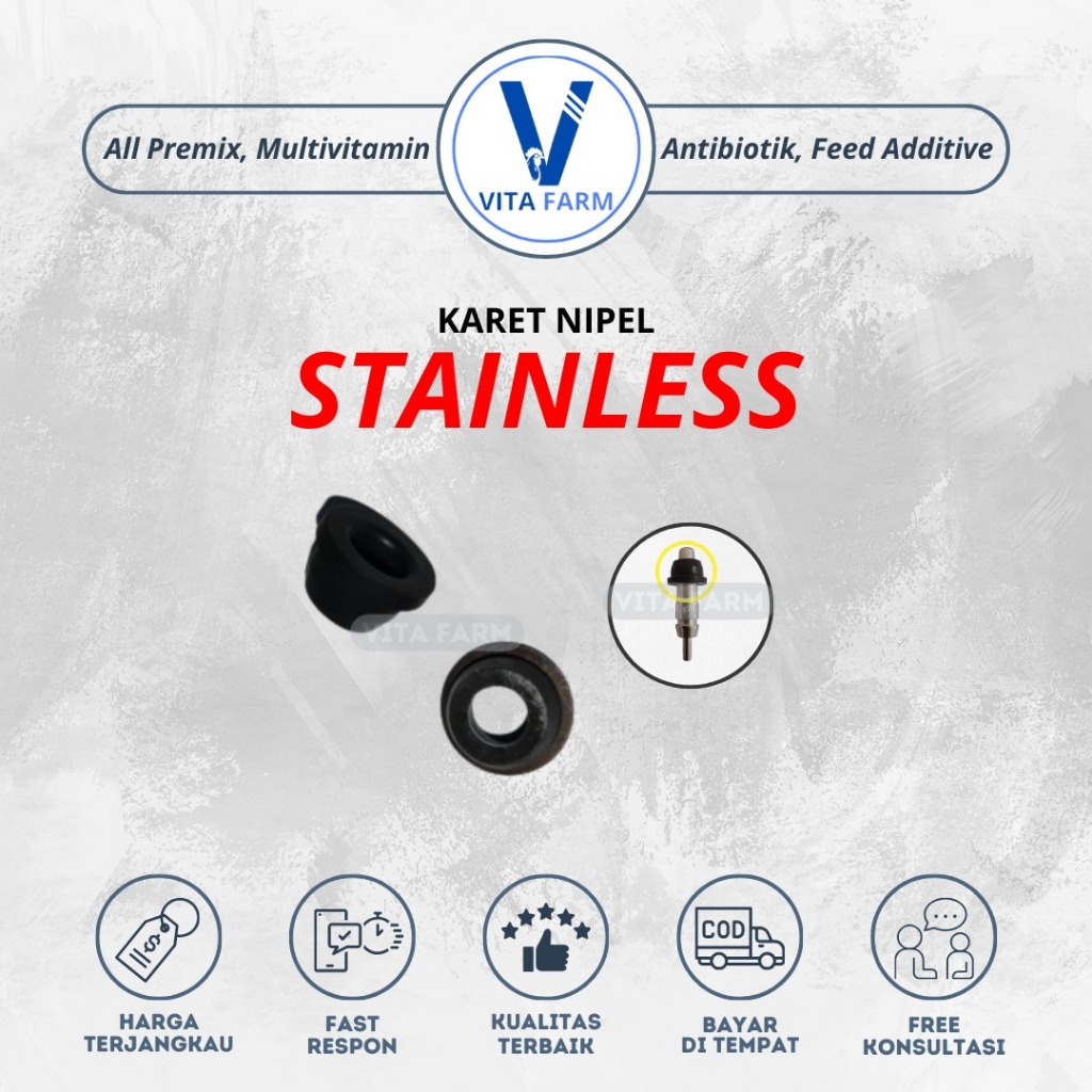 Karet Nipel puyuh Nipel Stainless Nipel Impext