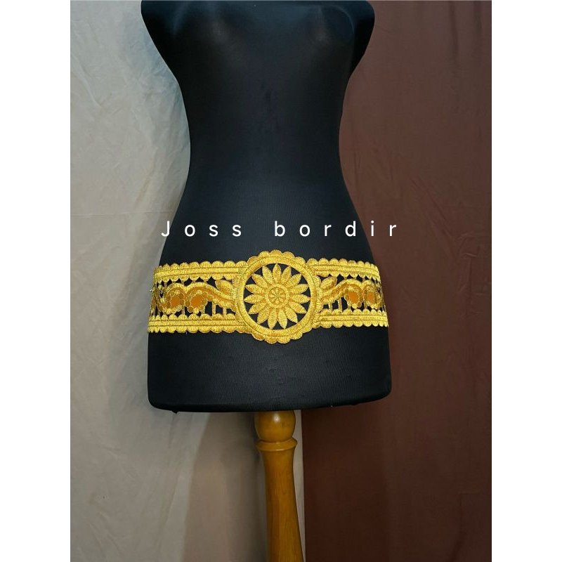 Renda bordir aksesoris ikat pinggang bunga matahari