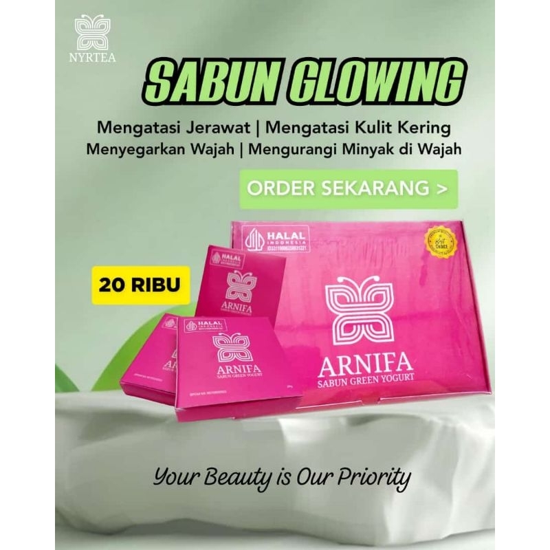 SABUN ARNIFA | SKINCARE GLOWING | SUNSCREEN CREAM | NIGHT CREAM | PAKET SKINCARE NYRTEA