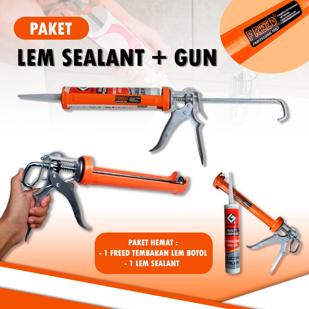 Promo Ralali Paket Alat Tembak Lem Sealant Freed - Tembakan Lem Acrylic Tembakan Lem Kaca Aquarium