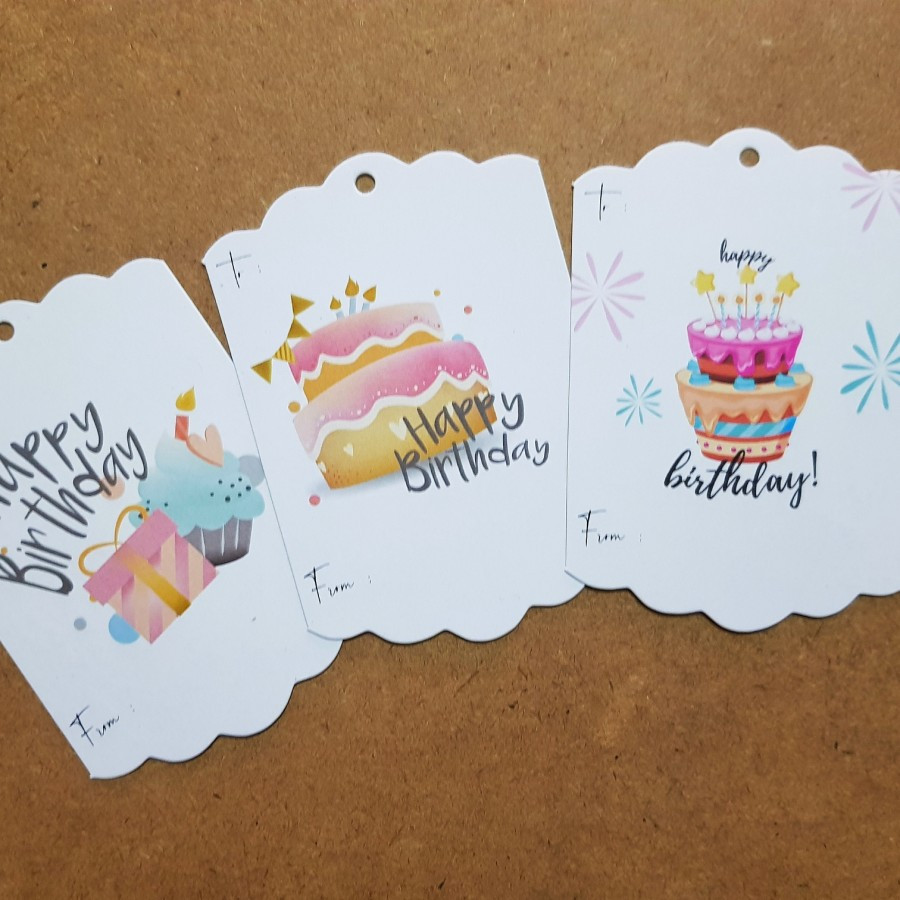 

(5 pcs) hangtag ulang tahun kartu ucapan birthday tag ukuran 7 x 10cm