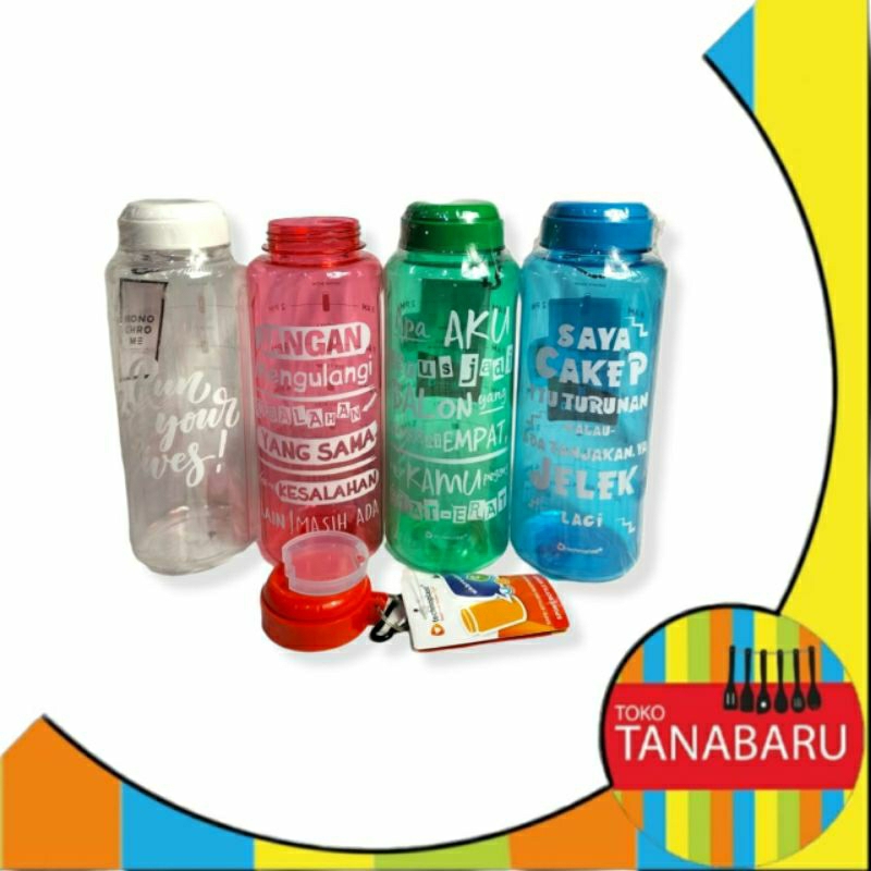 Botol air minum / Technoplast Quotes sport bottle 1150ml