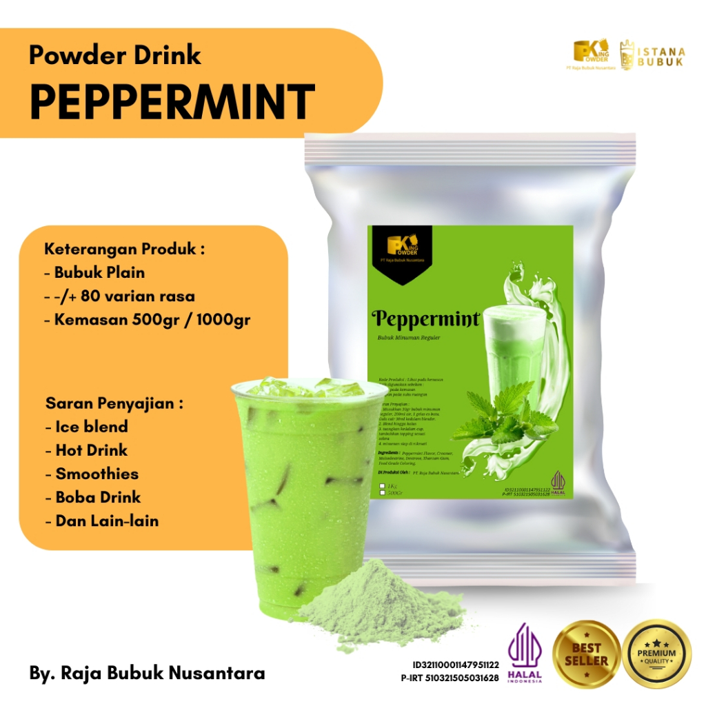 

Bubuk Minuman Peppermint Serbuk Minuman rasa Peppermint Powder Drink Peppermint