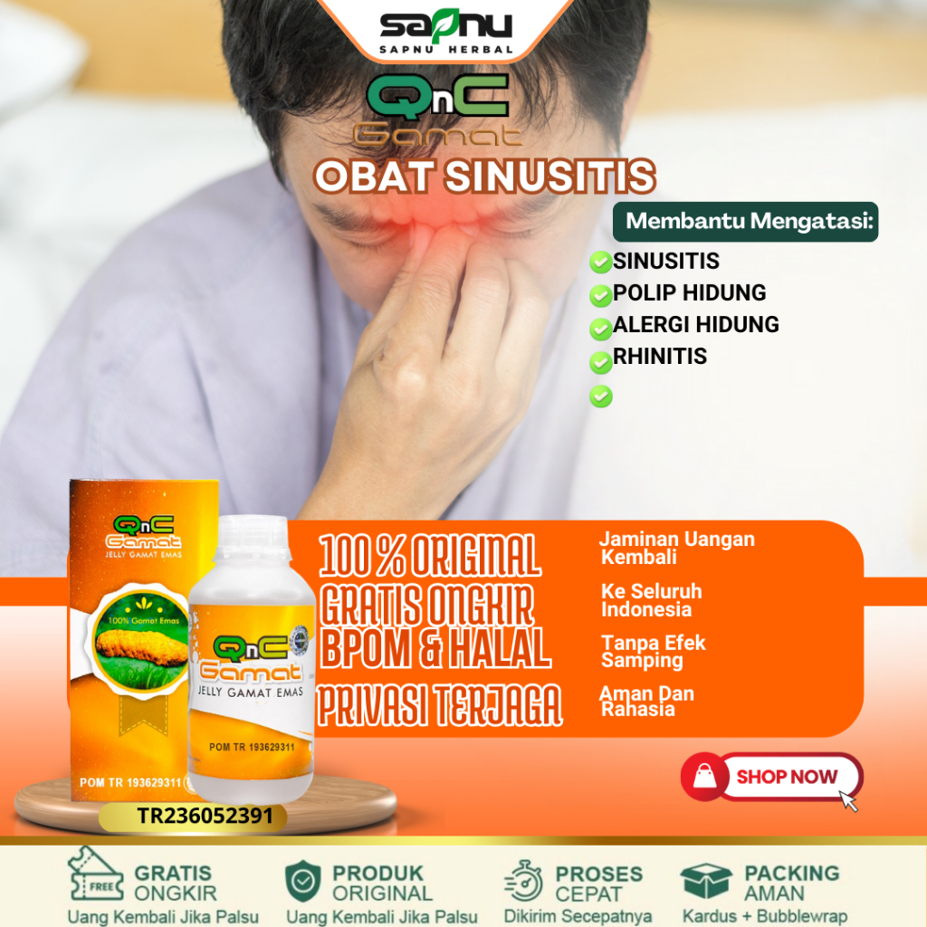 Sapnu Herbal - Obat Sinusitis, Infeksi Radang Sinusitis, Sinus Paranasal, Pilek Menahun, Polip Hidun
