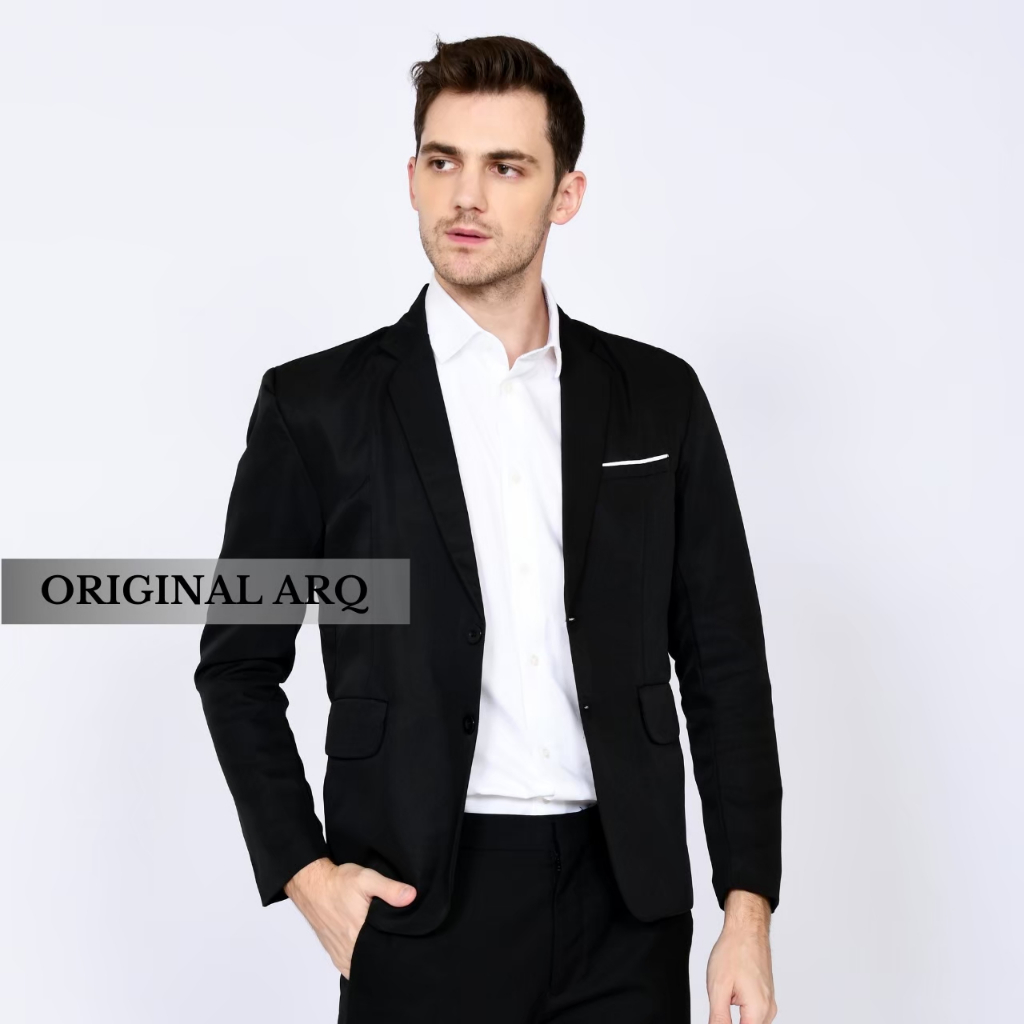 blazer cowok casual model slimfit jas pria formal casual semiglossy jas blazer ARQ