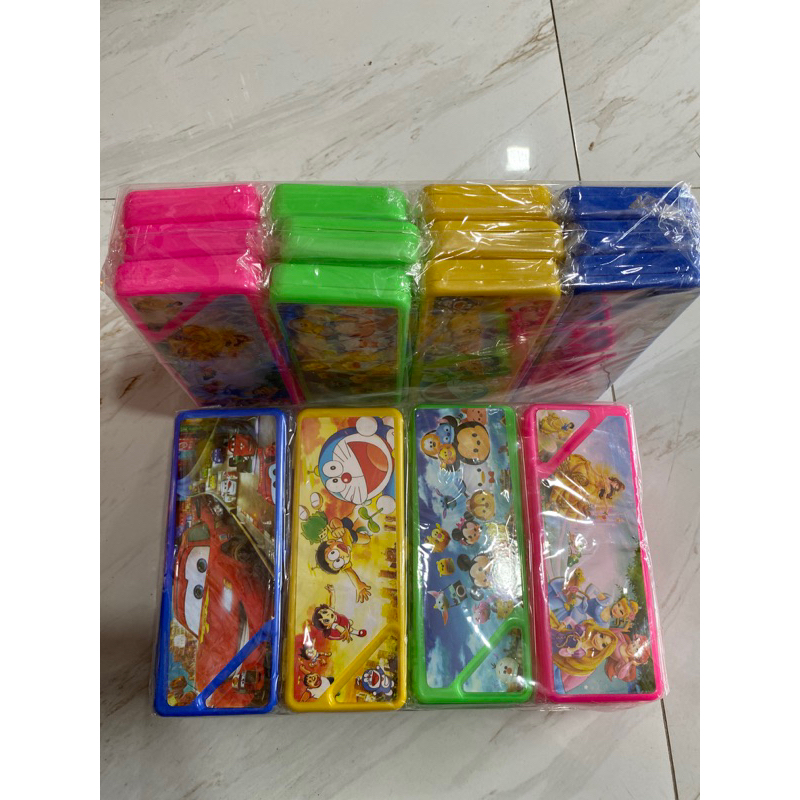 

Kotak pensil plastik boneka murah harga perlusin 12pcs cuma
