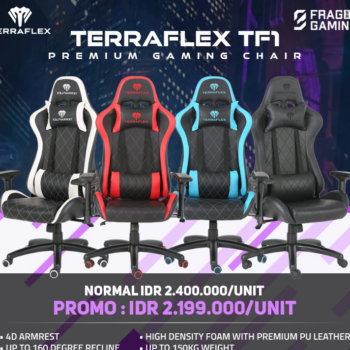 Terraflex TF-1 / TF1 Gaming Chair Kursi Ergonomic Kantor