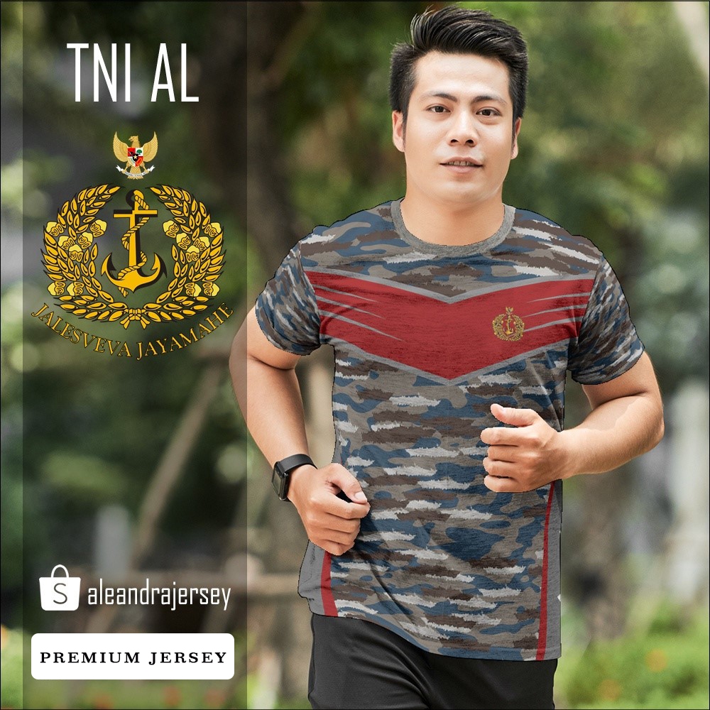 Baju Kaos Jersey TNI AL 85 FullPrint Printing Custom Premium