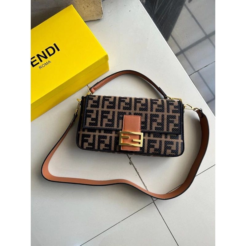 TAS FENDI BAGUETTE SLINGBAG WANITA IMPORT WOMEN SHOULDER BAG PREMIUM AAA QUALITY FREE BOX