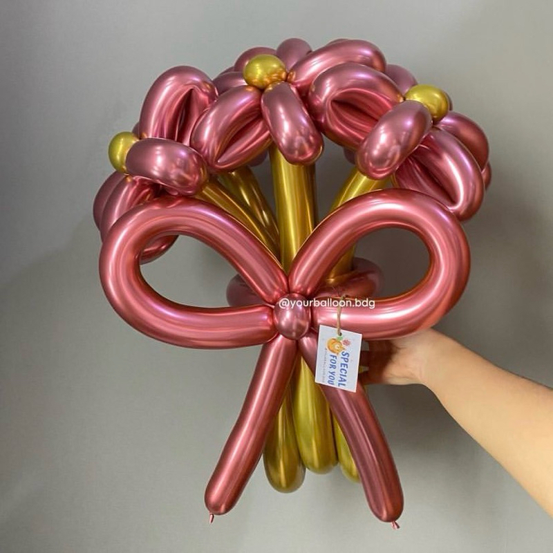 Buket Balon Bunga (tangkai pendek) Bandung - Bouquet flower balloon