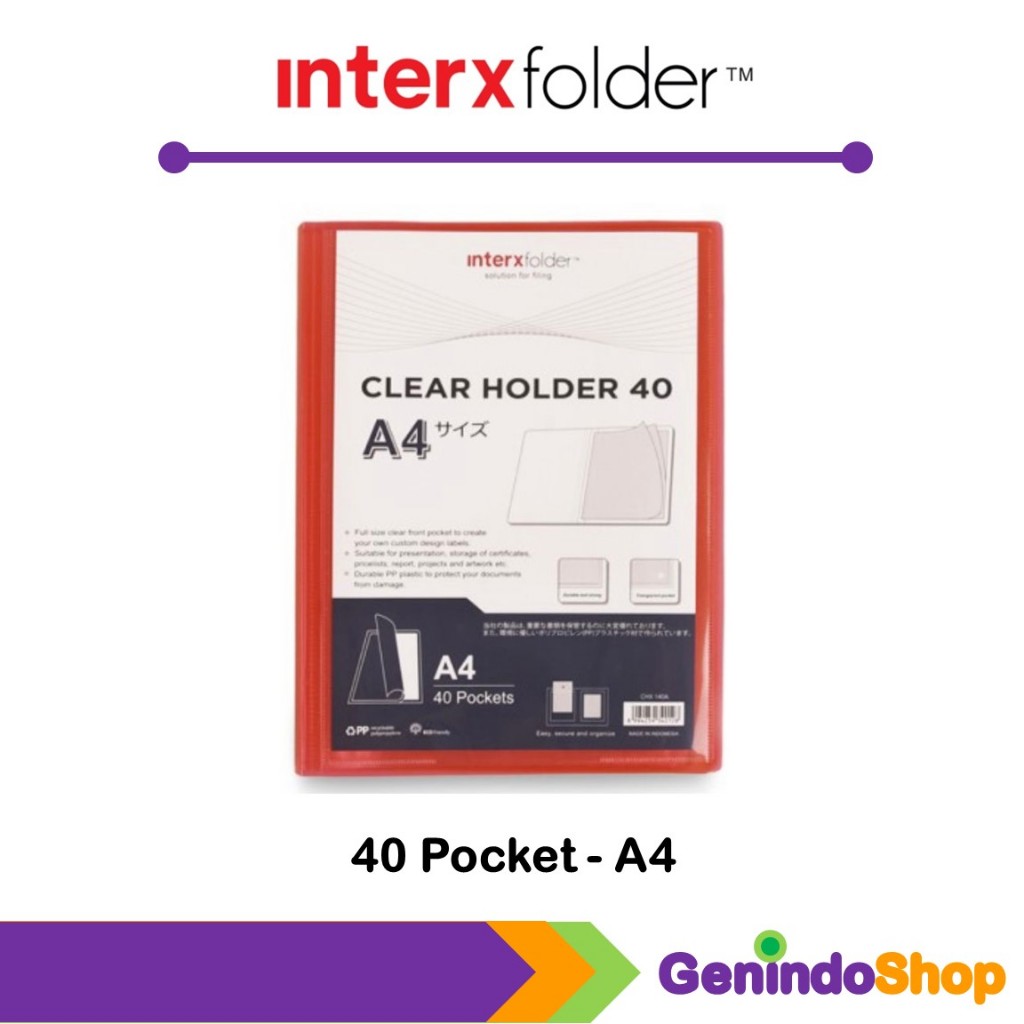 

Display Book / Clear Holder A4 40 Pocket Interxfolder