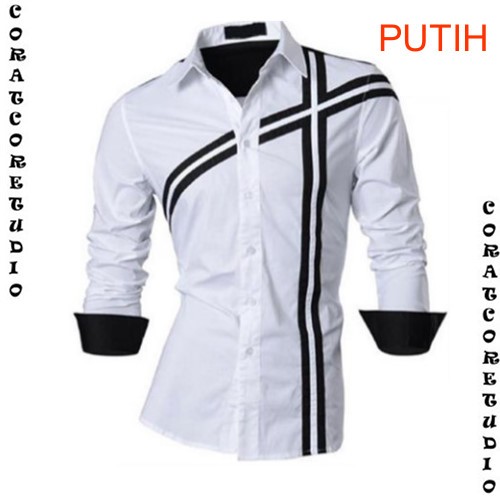 10XL 9XL 8XL 7XL 6XL 5XL 4XL 3XL XXL XL L M S XS Hem Cowok Kemeja Pria Jumbo Big Size Lengan Panjang