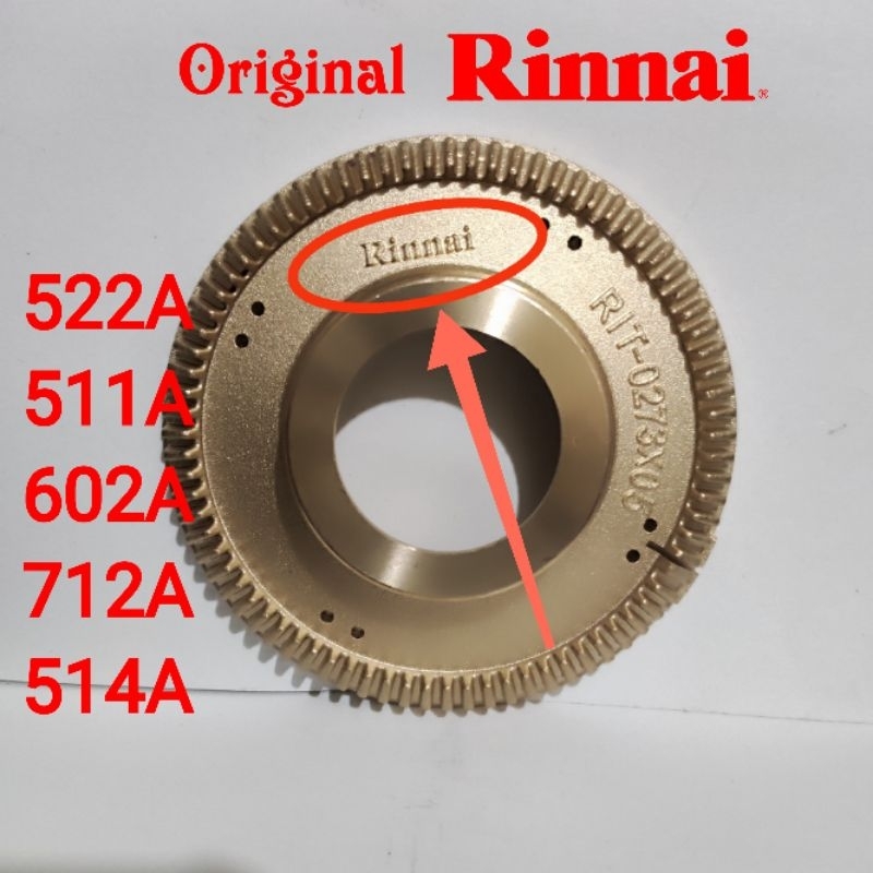 Burner original Rinnai 522A 602A 712A