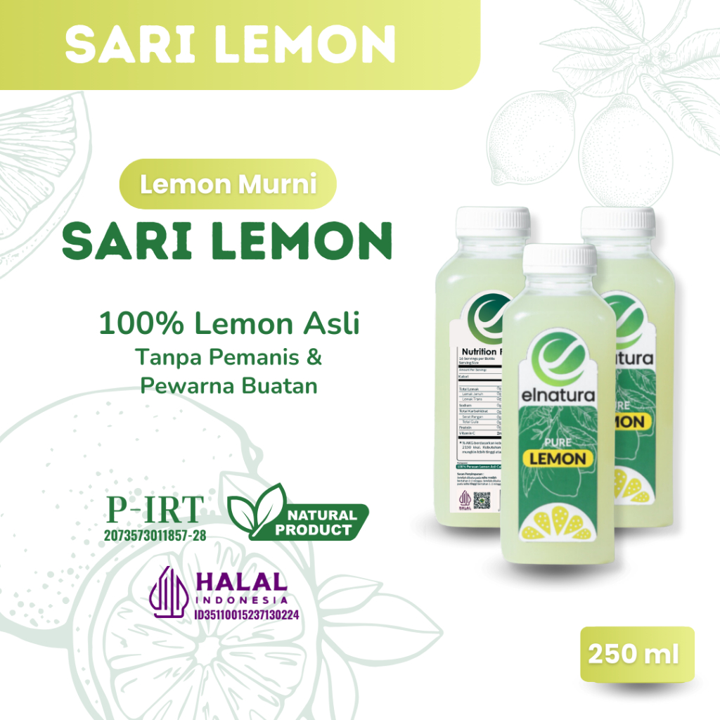 

SARI LEMON MURNI DETOX 250 ML - ELNATURA
