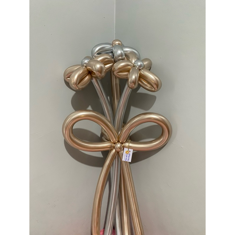 Buket Balon Bunga (3 tangkai panjang) Bandung - Bouquet flower balloon