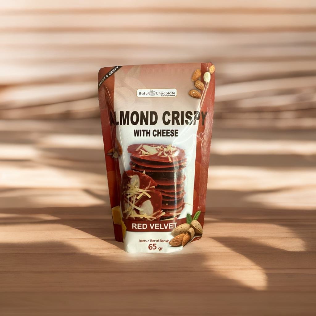 

Almond Crispy with Cheese Batu Chocolate Buah Tangan - Varian Vanilla, Green Tea, Chocolate, Red Velvet, 65g