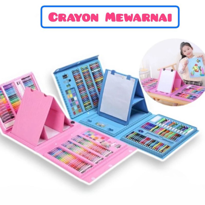 

KODE U1O Crayon Mewarnai 15 WarnaCrayon Art SetPerlengkapan Menggambar Mewarnai Anak Set Koper 15 In 1ART Set 28 Pensil Warna Crayon
